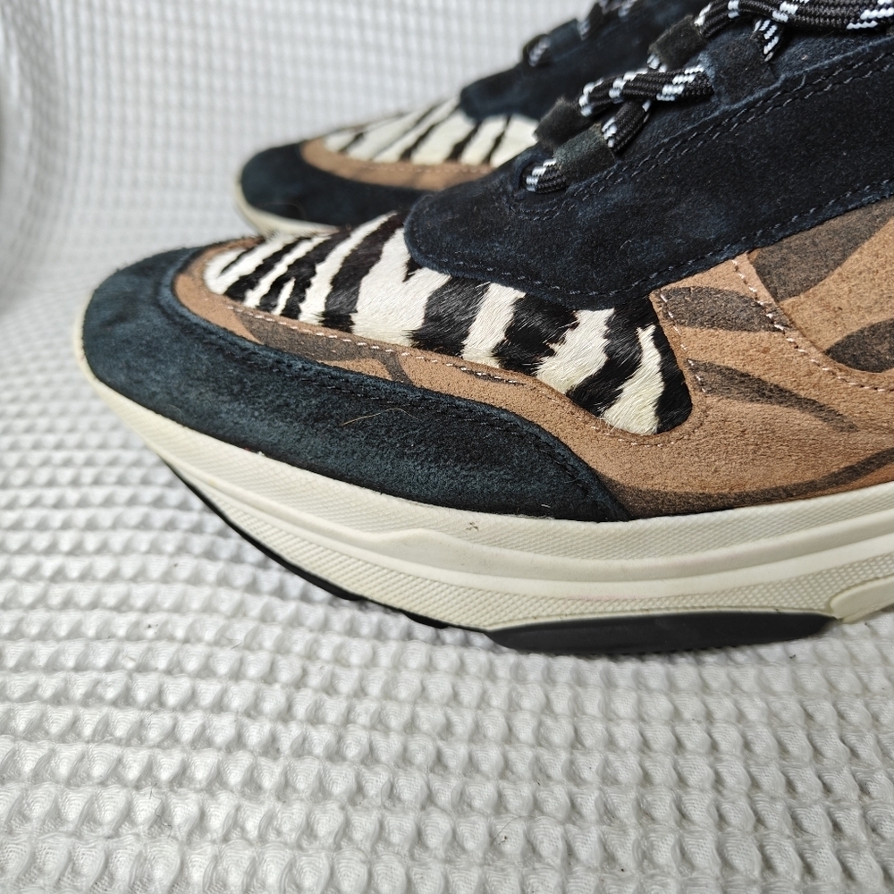 Steve Madden Leopard Print Sneakers Leather Sneakers Shoes Men's Shoes Size 11M - Picture 3 of 10
